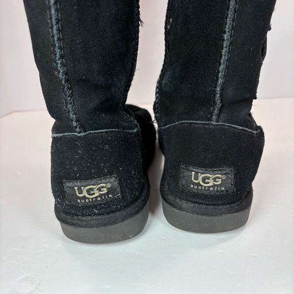 UGG Womens Bailey Button Triplet 5815 Black Classic Snow Tall Boots Size 7W Y2K - Picture 9 of 12